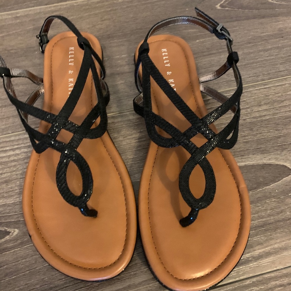 Black Sparkly Sandals